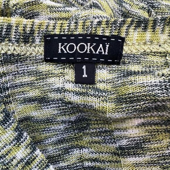 Kookai Women's Space Dye Knitted Button-Up V-Neck Sweater Cardigan Yellow Size 1 - Picture 9 of 9